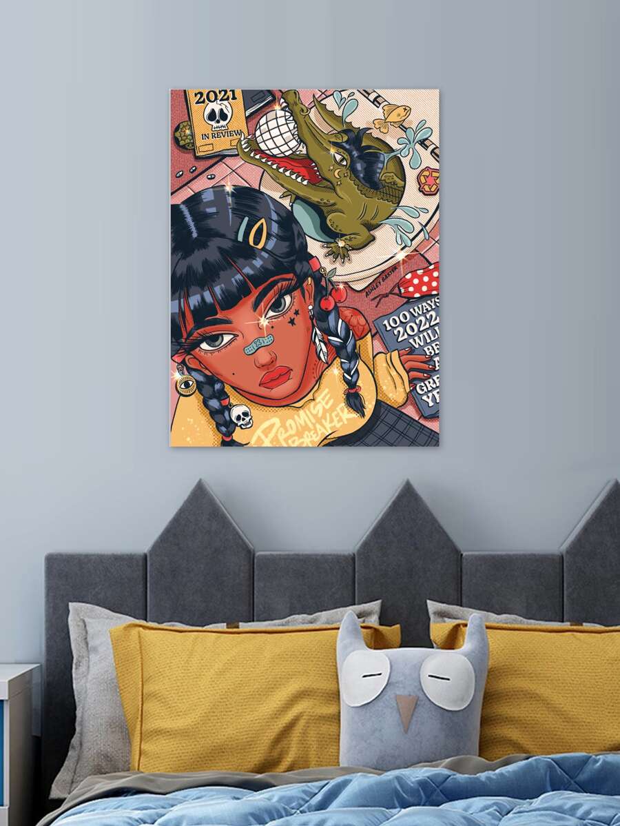 Ashley Baxter Figure Graphic Wall Sticker - Multicolor - View 1