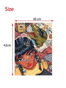 Ashley Baxter Figure Graphic Wall Sticker - Multicolor - View 3