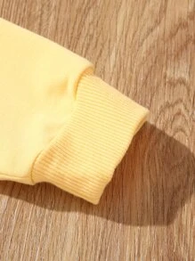 Toddler Girls Slogan Graphic Pullover - Yellow - View 5