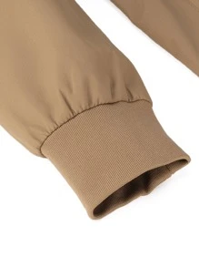 CLOUDSTYLE Men Gingham Lined Zip Up Jacket - Khaki - View 4