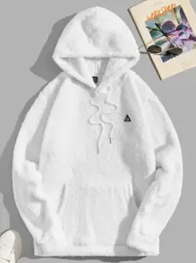 Manfinity VCAY Áo nỉ Nam Dây kéo Đắp vá Túi Lá thư Giải trí - trắng - Xem 1