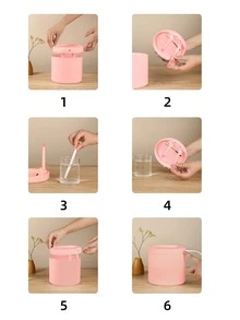 1pc Plain USB Desk Humidifier - Pink - View 3