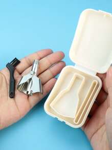 1pc Stainless Steel Nose Hair Trimmer - Silver - View 2