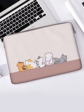 Laptop Tasche mit Cartoon Katze Muster