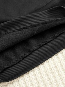 SHEIN Unity Plus Christmas Print Sweatshirt - Black - View 3