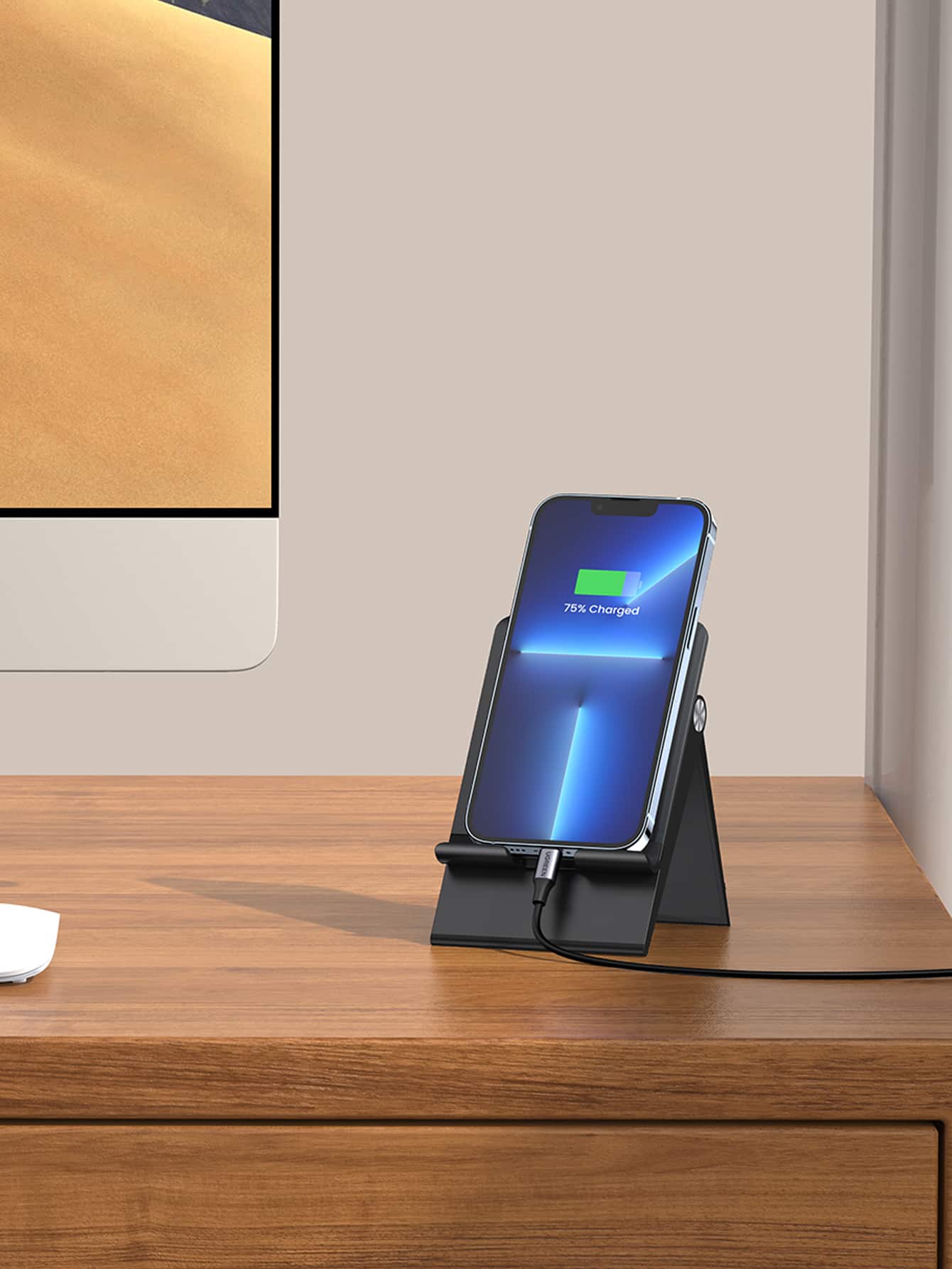 UGREEN Mobile Phone Holder Stand Adjustable Height Compatible With Realme Adjustable Foldable Phone Holder Compatible With IPhone, Android Phone, Gift For Birthday, Family, Friends Phone Stand, Phone Accessories