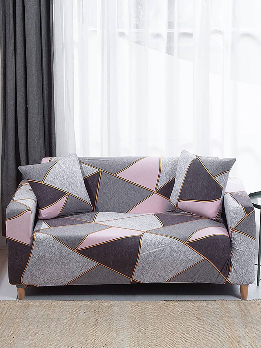 1pc Mô hình hình học Ghế sofa căng và 1pc Đệm không có chất độn - Nhiều màu - Xem 1