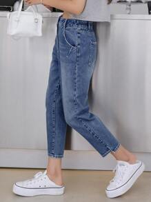 DAZY High Rise Crop Mom Jeans