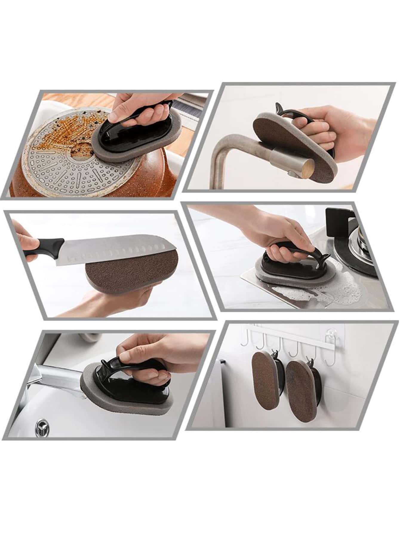 1pc Kitchen Magic Sponge Brush,Sponge Cleaning Brush,Pan Pot Grinder