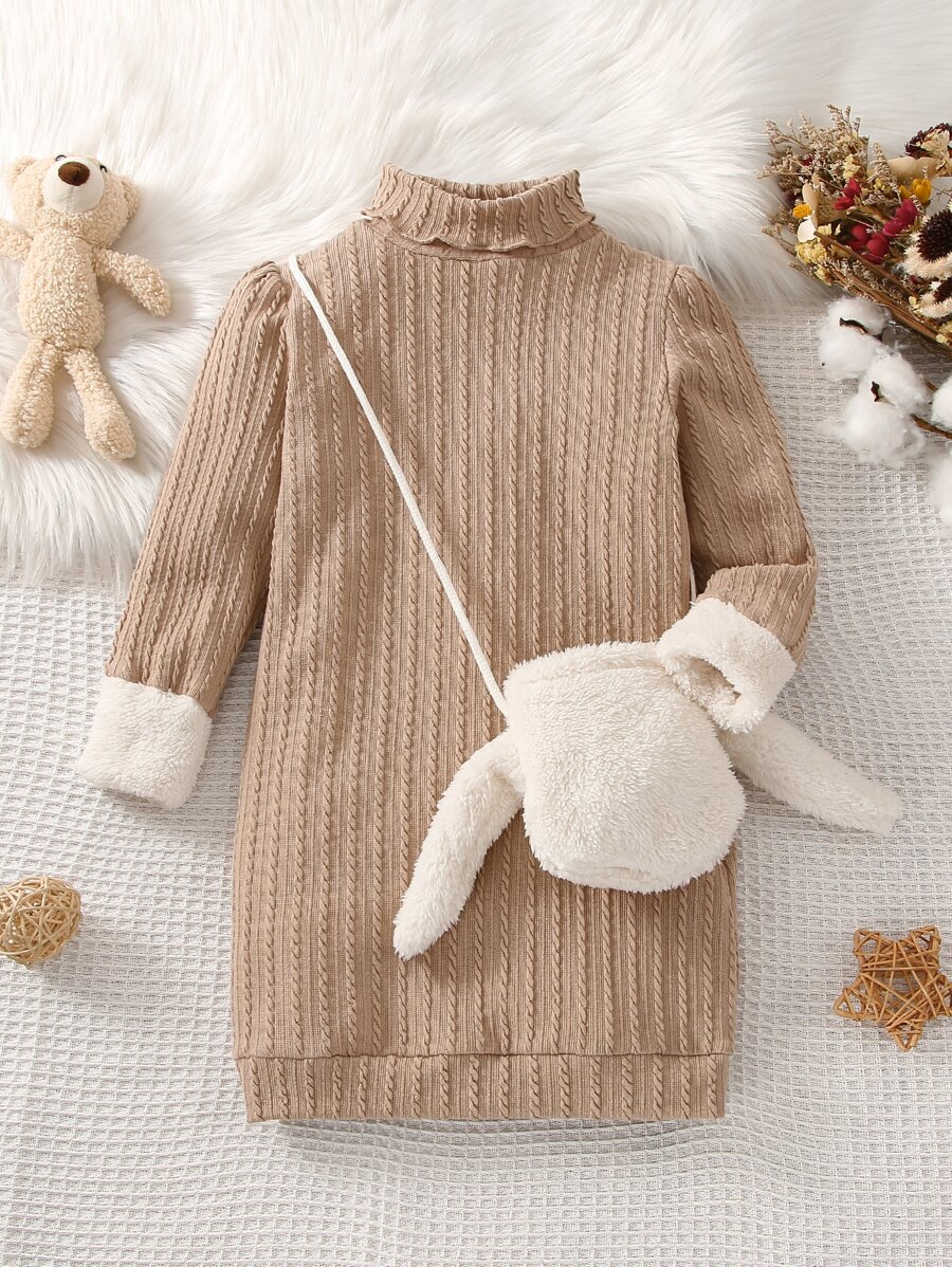 小女童高領洋裝和包