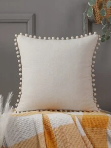 1 Chiếc Pom Pom Đệm Trang Trí, Không Làm Đầy, Màu Be Ném Gối Cho Ghế Sofa, Phòng Khách - Màu be - Xem 6