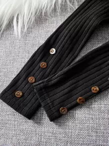 SHEIN Leap Crew 少女萵苣修邊截肢袖t恤