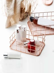 WHICHLIFE 1入組鐵書桌收納籃 - 玫瑰金 - 查看 2