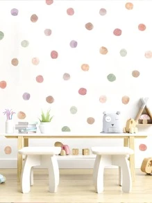 3 件/套圆点图案墙贴，现代色块 PVC 墙贴，用于家居装饰，贴纸，墙贴，乙烯基贴花，用于家居装饰，春季装饰品让您的家焕然一新，节日装饰贴纸礼物生日毕业 - 彩色 - 查看 5