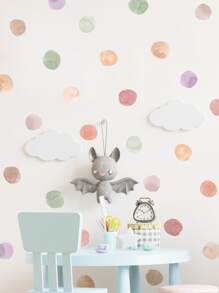 3 件/套圆点图案墙贴，现代色块 PVC 墙贴，用于家居装饰，贴纸，墙贴，乙烯基贴花，用于家居装饰，春季装饰品让您的家焕然一新，节日装饰贴纸礼物生日毕业 - 彩色 - 查看 6