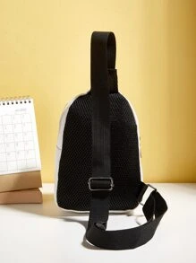 全新钻石绗缝女士胸包单肩斜挎包 - 白色 - 查看 2