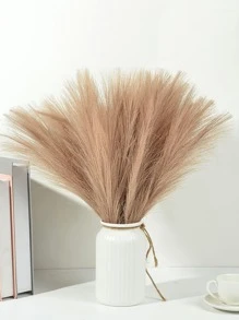 2入組人造蒲葦大號高大蓬鬆人造假花波西米亞風裝飾蘆葦花瓶填料農舍家庭婚禮裝飾 - 咖啡棕 - 查看 1