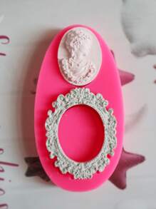 1 件相框设计 DIY 硅胶模具，简单固体可重复使用硅胶模具，适合 DIY 爱好者