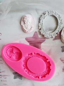 1 件相框设计 DIY 硅胶模具，简单固体可重复使用硅胶模具，适合 DIY 爱好者