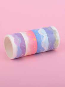 4 cuộn băng hình đám mây Washi băng - Nhiều màu - Xem 3