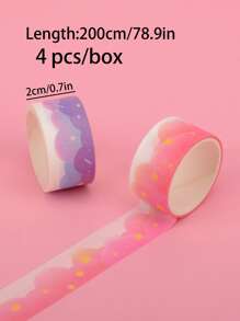 4 cuộn băng hình đám mây Washi băng - Nhiều màu - Xem 6