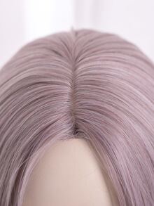 Long Straight Synthetic Wig - Mauve Purple - View 4