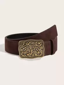 Thắt lưng họa tiết hoa Boho phương Tây cho quần jean - Cà phê nâu - Xem 1