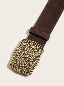 Thắt lưng họa tiết hoa Boho phương Tây cho quần jean - Cà phê nâu - Xem 4