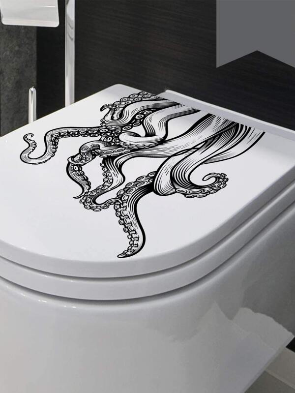 1pc Octopus Tentacle Pattern Toilet Lid Decal SHEIN USA