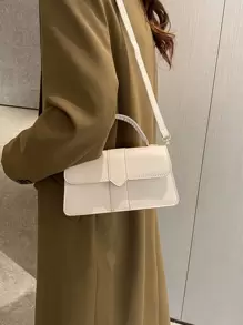 Sac carré minimaliste avec poignée à rabat