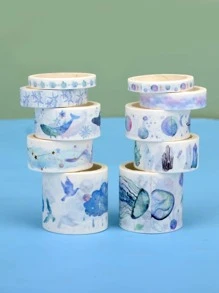 1box Marine Life Pattern Washi Tape - Multicolor - View 4