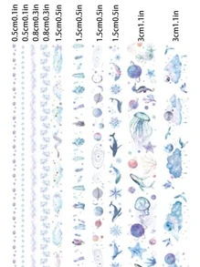 1box Marine Life Pattern Washi Tape - Multicolor - View 5