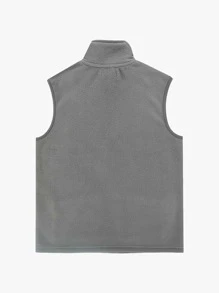 Tween Boys' Casual Comfortable Sleeveless Zipper Jackets - Grey - View 2