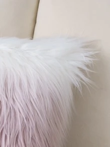 1pc Long Pile Polyester Pillowcase - Multicolor - View 2