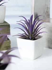 1入組人造盆栽植物 - 紫色 - 查看 2