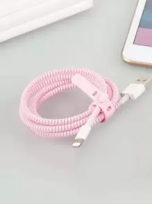 Dây cáp dữ liệu silicon 1pc - Hồng - Xem 1