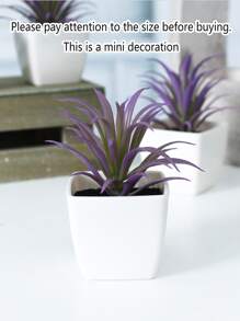 1入組人造盆栽植物 - 紫色 - 查看 6