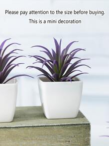 1入組人造盆栽植物 - 紫色 - 查看 9