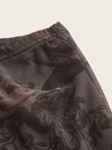 SHEIN ICON Váy Grunge In hoa Ren Mộc nhĩ Lưới - Nhiều màu - Xem 4