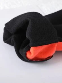 Boys Colorblock Letter Graphic Thermal Lined Hoodie & Sweatpants Set - Multicolor - View 4