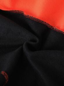 Boys Colorblock Letter Graphic Thermal Lined Hoodie & Sweatpants Set - Multicolor - View 5