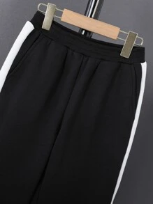 Boys Colorblock Letter Graphic Thermal Lined Hoodie & Sweatpants Set - Multicolor - View 6