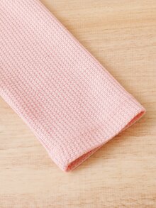 女孩荷葉邊腰帶T恤和褲子 - 彩色 - 查看 5