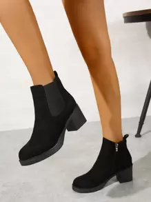 Fall/Winter Match Skirt,Women's Fashion Pleated Boots Black Height Increasing Large Size Knee-High Boots Perfect With Cardigan,Boots For Women