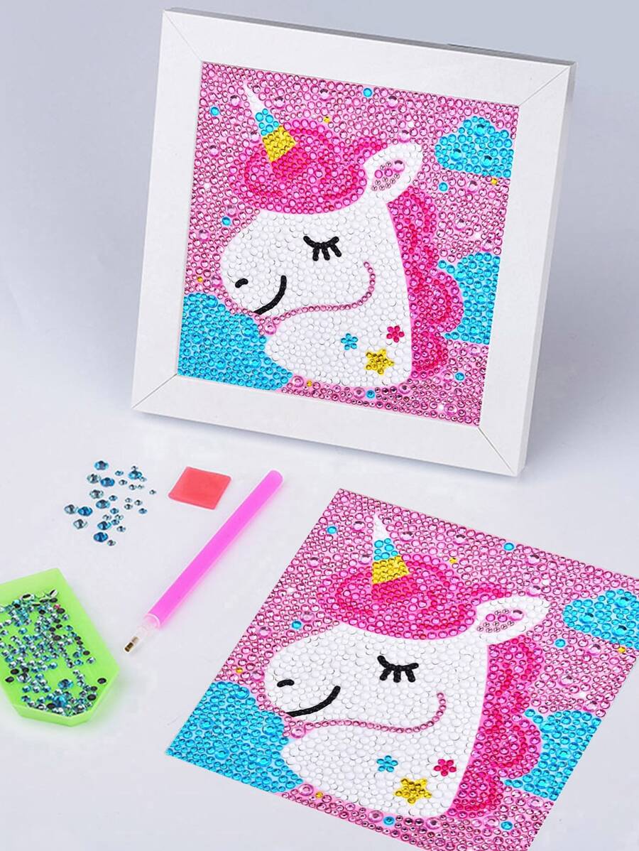 1套卡通圖案DIY無框鑽石畫 - 彩色 - 查看 1