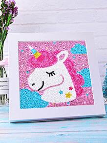 1套卡通圖案DIY無框鑽石畫 - 彩色 - 查看 3