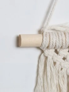 1 件编织流苏壁挂装饰家居装饰、房间装饰、墙壁装饰 - 米色 - 查看 4