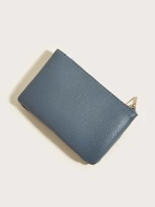 Monedero de litchi en relieve - Neblina azul - Ver 1