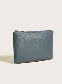 Monedero de litchi en relieve - Neblina azul - Ver 2