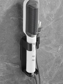 Black Space Aluminum Bathroom Storage Rack For Hair Curling Irons/Straighteners, Grey 1pc Bathroom Accessories - Black - View 1